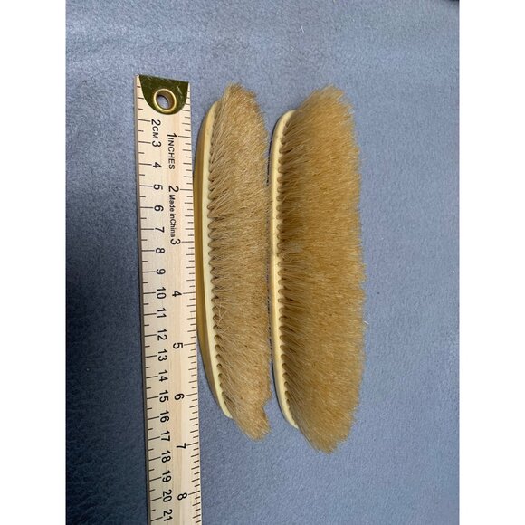 Vintage 13-Piece Ivory Celluloid Vanity Set with Brushes Jars & Tray - Picture 14 of 16